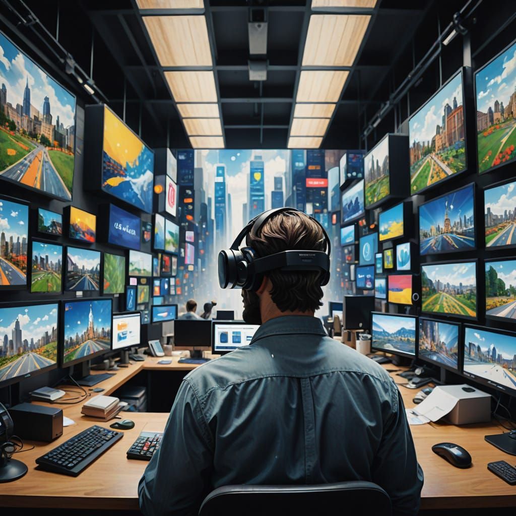 Digital Landscapes in Expressive, Impressionist Style