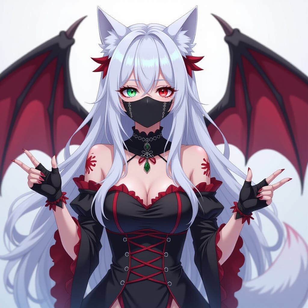 Anime Hybrid Character with Unique Features