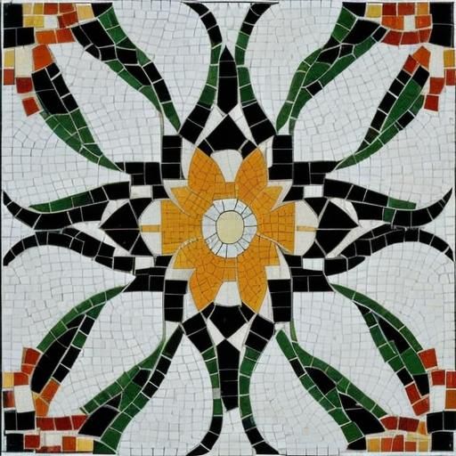 Bicolor Spiral Mosaic Texture