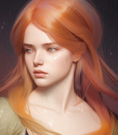 Yarn Hair Portrait in Hyperdetailed Art Style