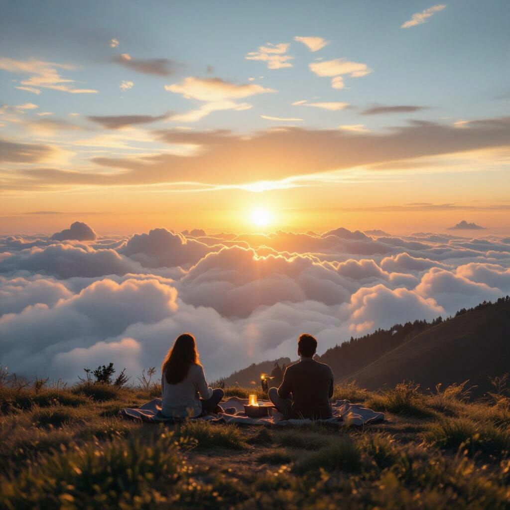 Spiritual Dawn Sky with Soft Light