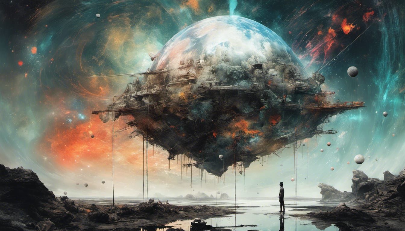 Galactic Dimensions in Surreal Art Style