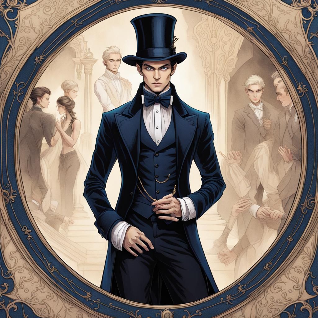 Dark Fantasy Magician in Hyperrealistic Style