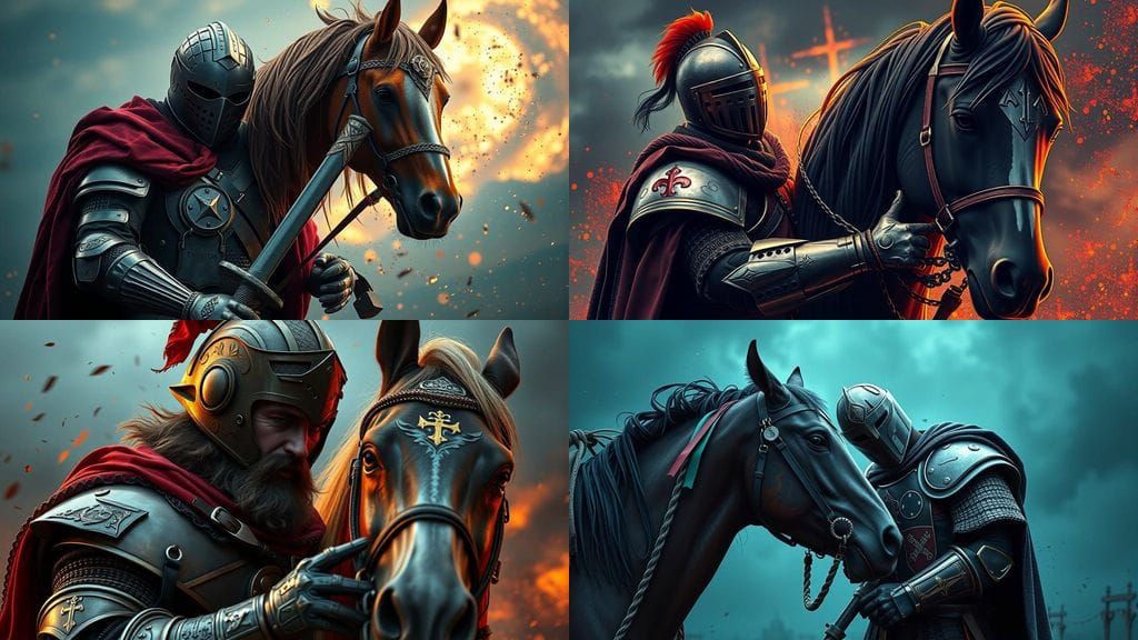 Medieval Knight's Transition: Fantasy Concept Art