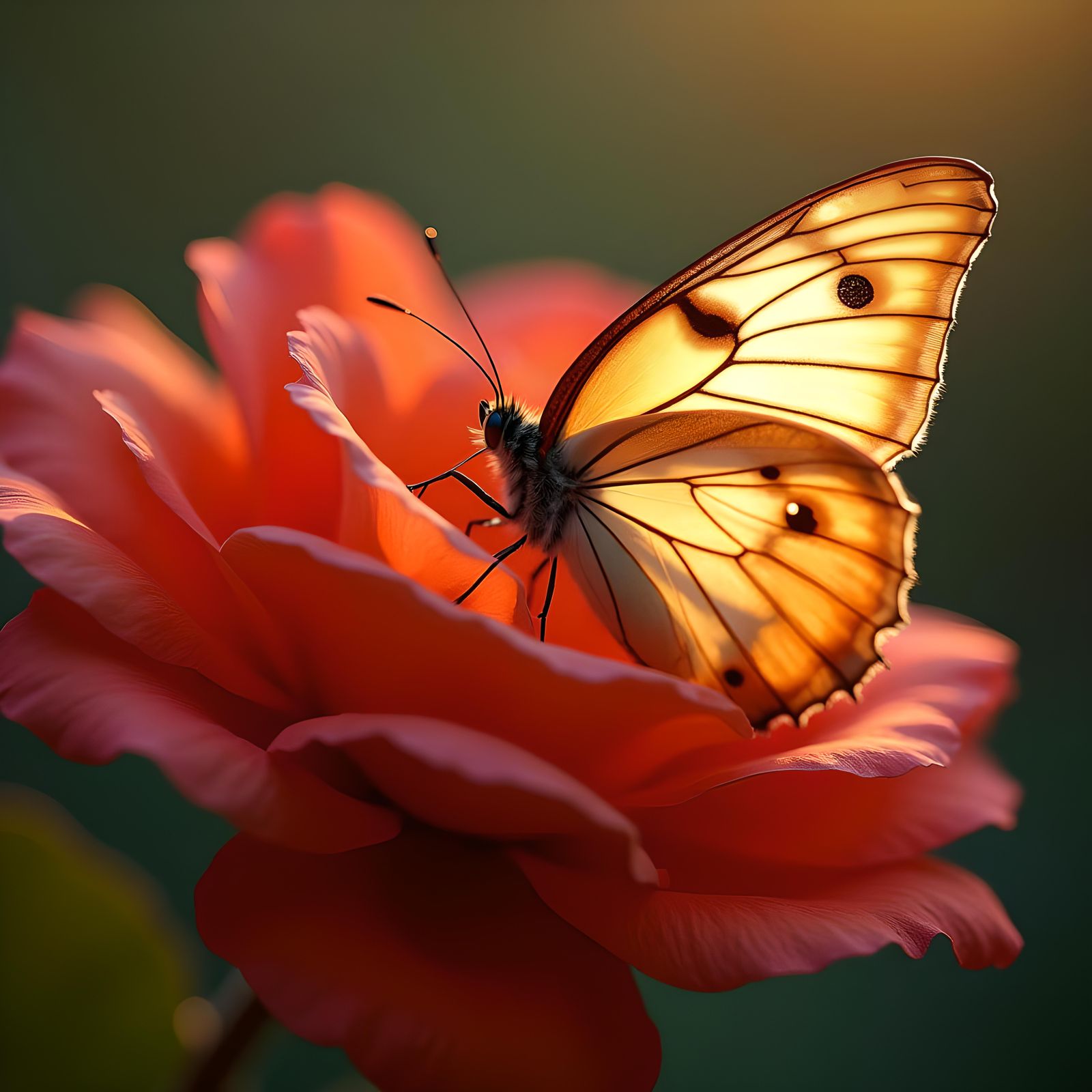 Butterfly on Rose: A Moment of Beauty