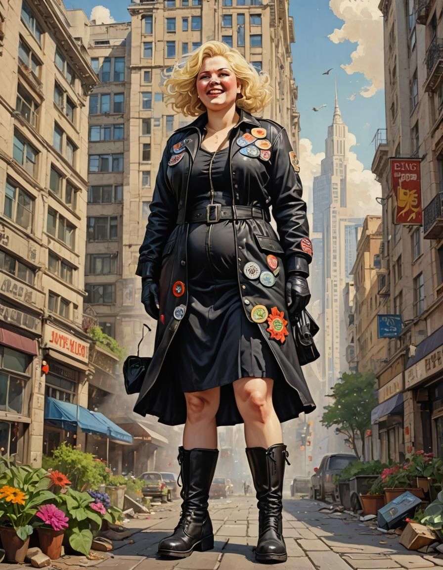 Beautiful powerful chubby woman