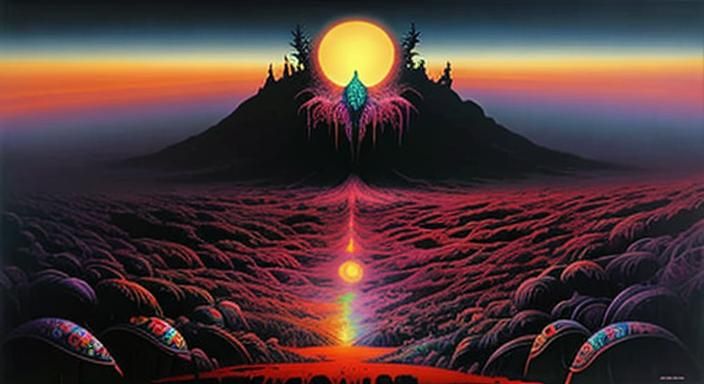 Surreal Dystopian Landscape Inspired by Masters