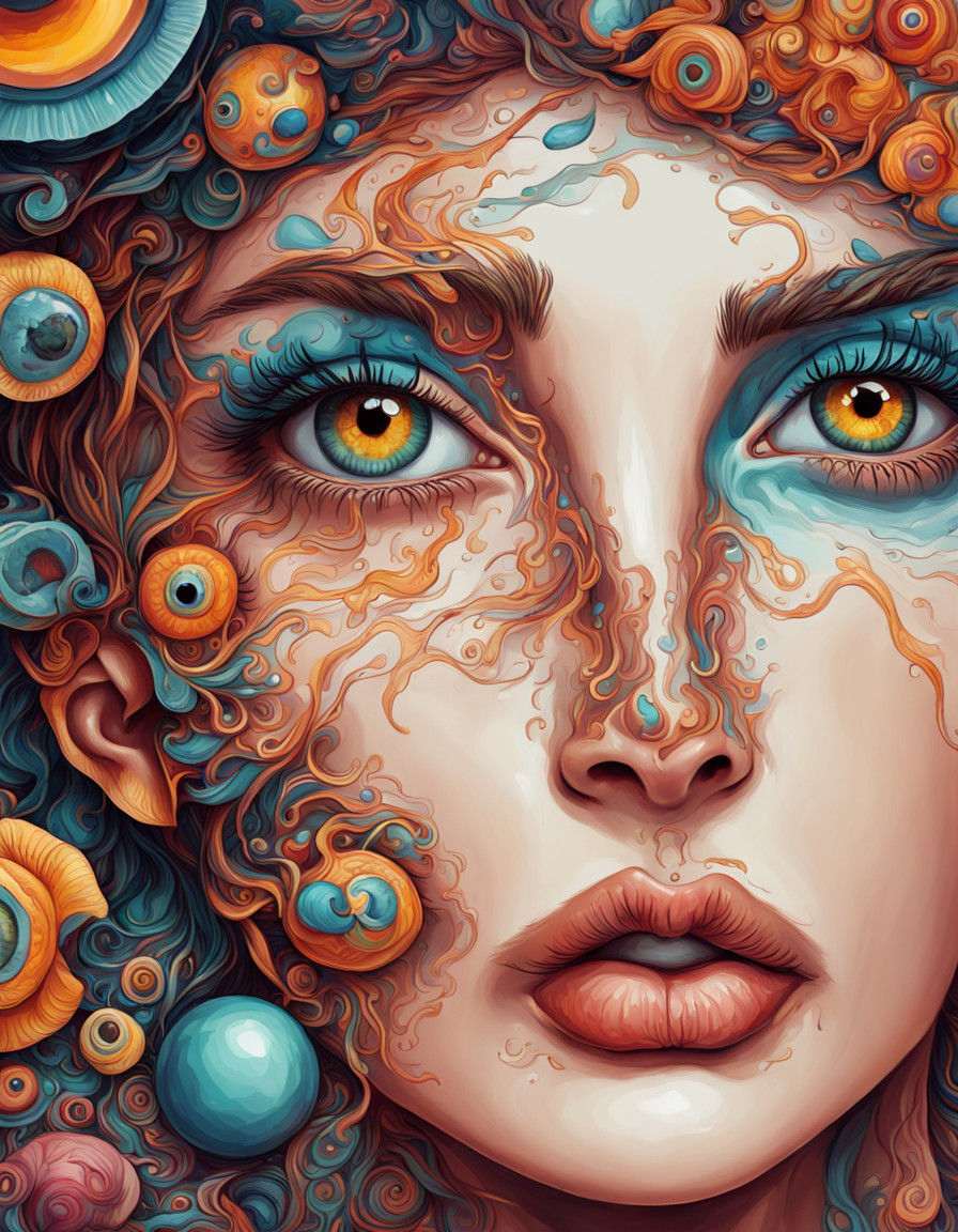 Surreal Digital Illustrations of People with Oversized Heads...