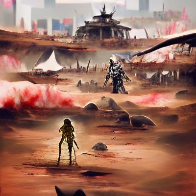 Warrior's Last Stand in Alien Wasteland