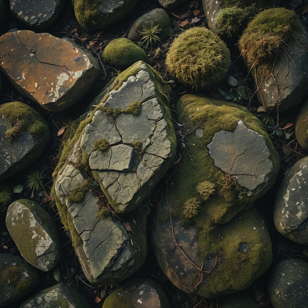 Mysterious Ancient Stone in Cinematic Style