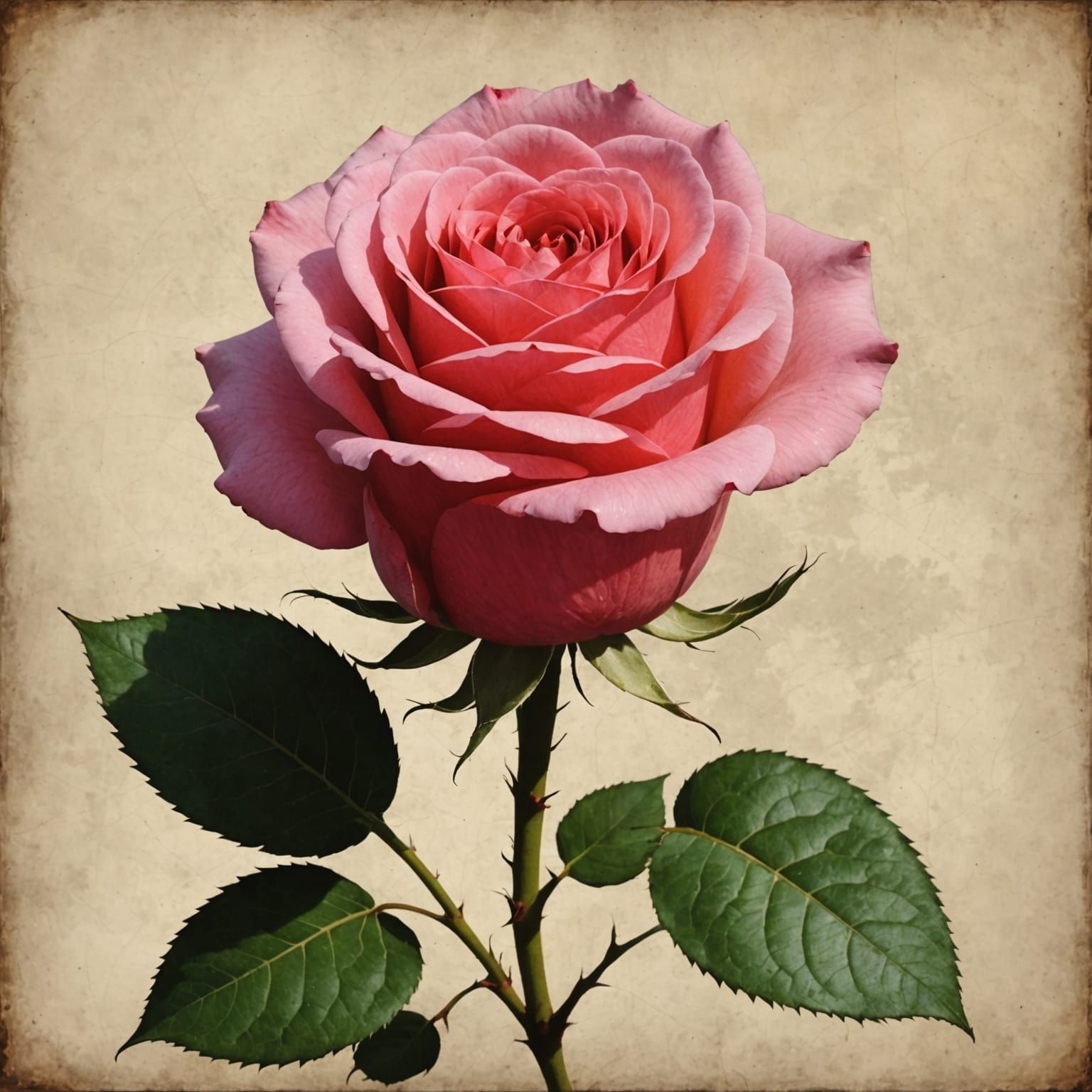 Impressionist Rose in Vibrant French Art Style