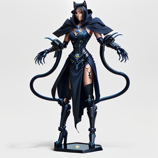 Cyberpunk Robotic Panther in Cityscape