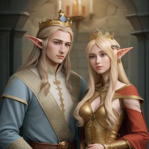 Elf Queen and Human King Portrait