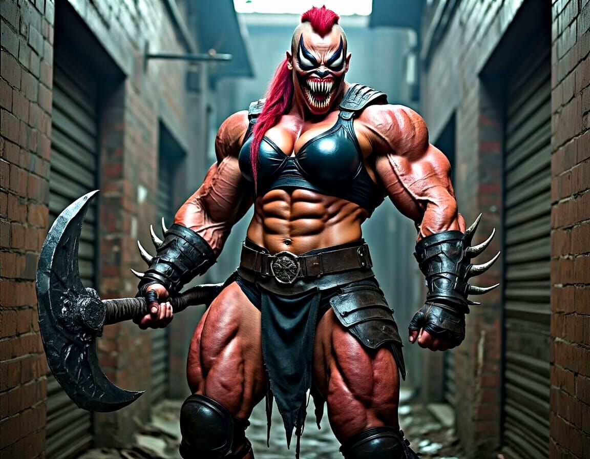 Muscular Warrior Venomized Female Character