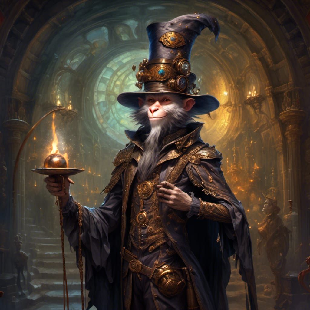 The Monkey Wizard in his Best Steampunk Finery