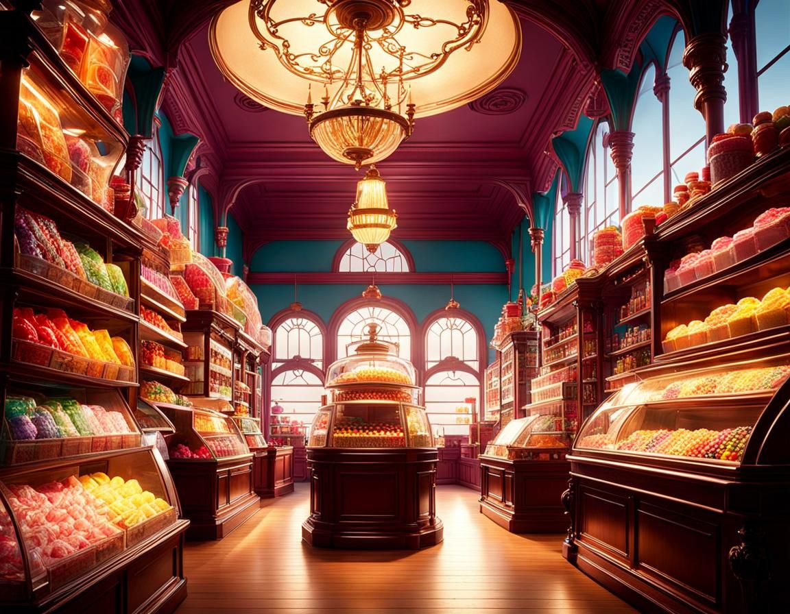Fantastical Victorian Candy Shop at Magic Hour
