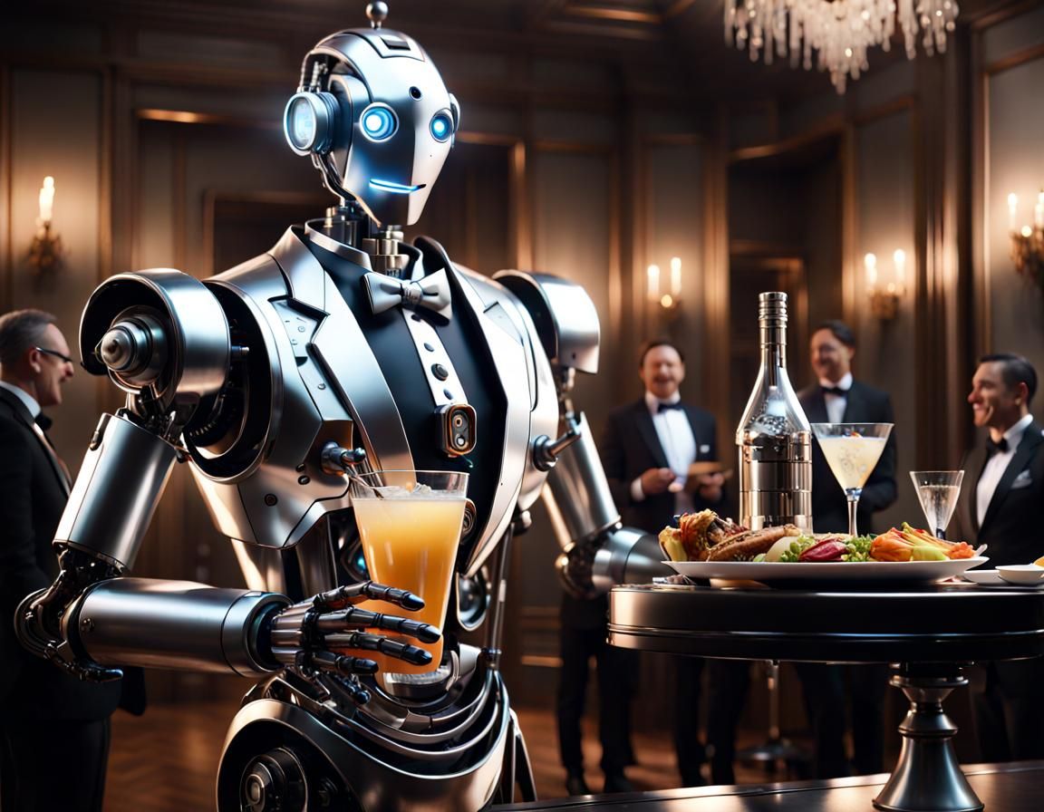 robot butler serving
