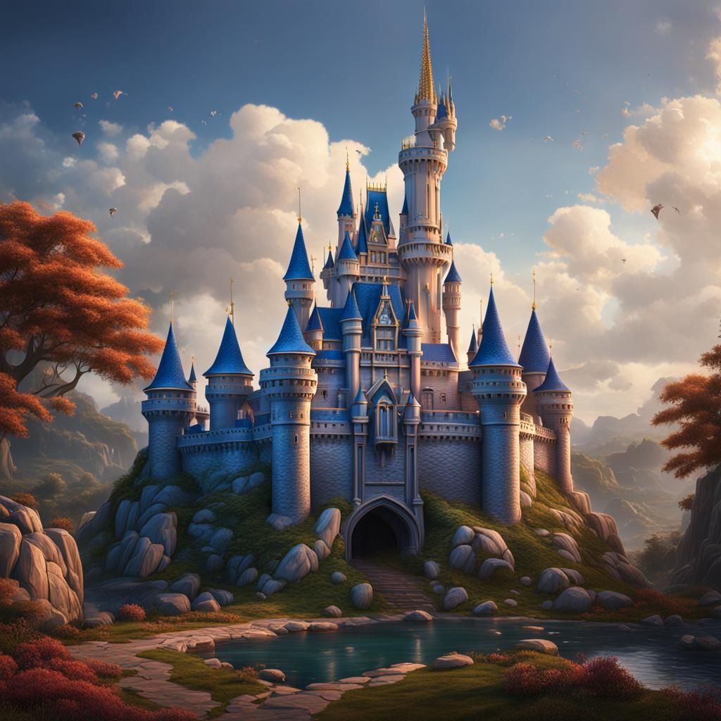 Fantastical Disney Castle Concept Art in Deep Color