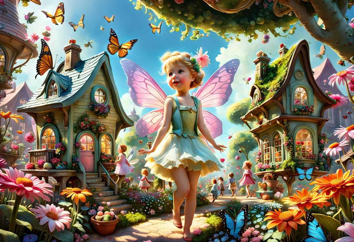 Bugs-Eye View of a Crowded Fairy Garden