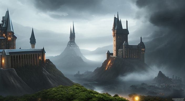 Epic Hyperrealistic Anime Scene of Harry Potter