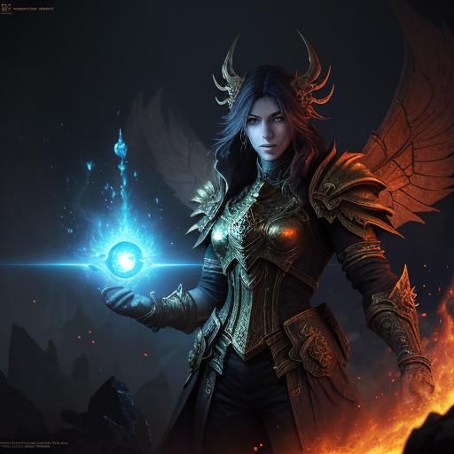Mystical Artifact Engulfed in Flames: Dark Fantasy Art