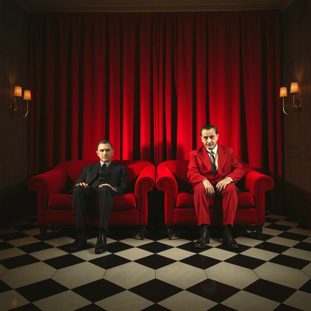 Surreal Scene in Twin Peaks Inspired Aesthetic with Red Velv...