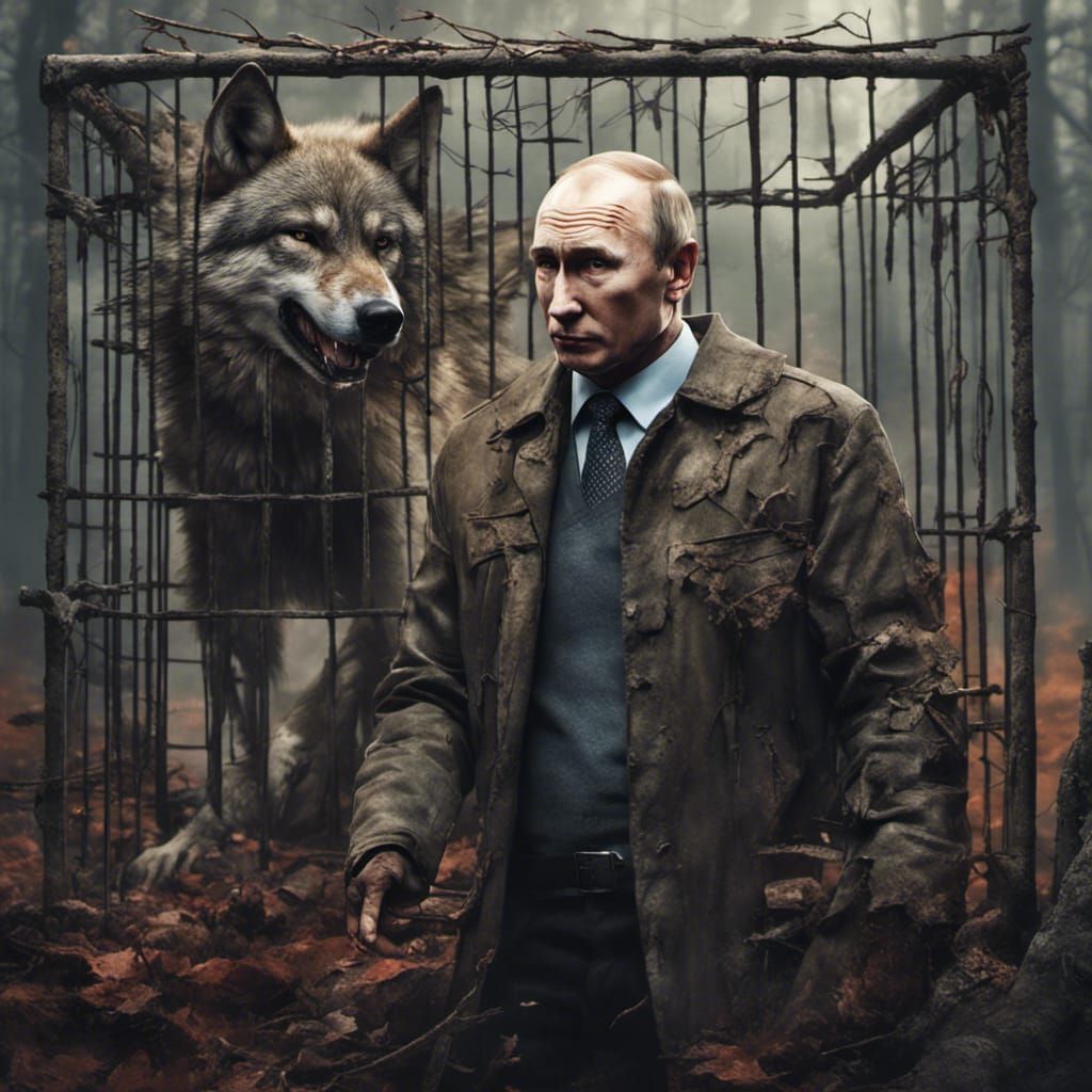 Putin and the Wolf: Detailed Matte Painting