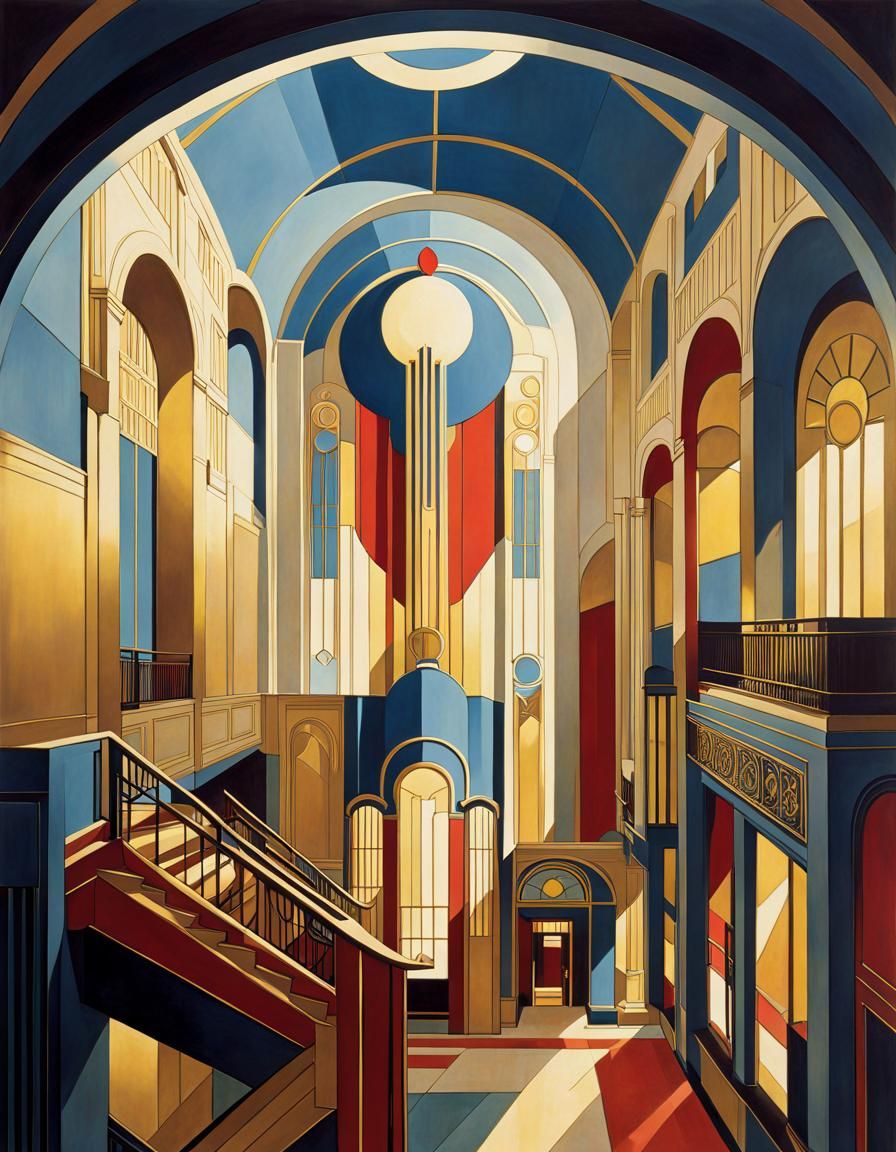 Art Deco Interior in 1920s New York