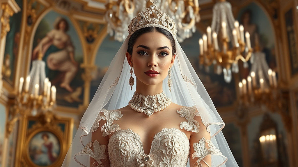 Gigi Hadid in Rococo Pastel Pearl Attire