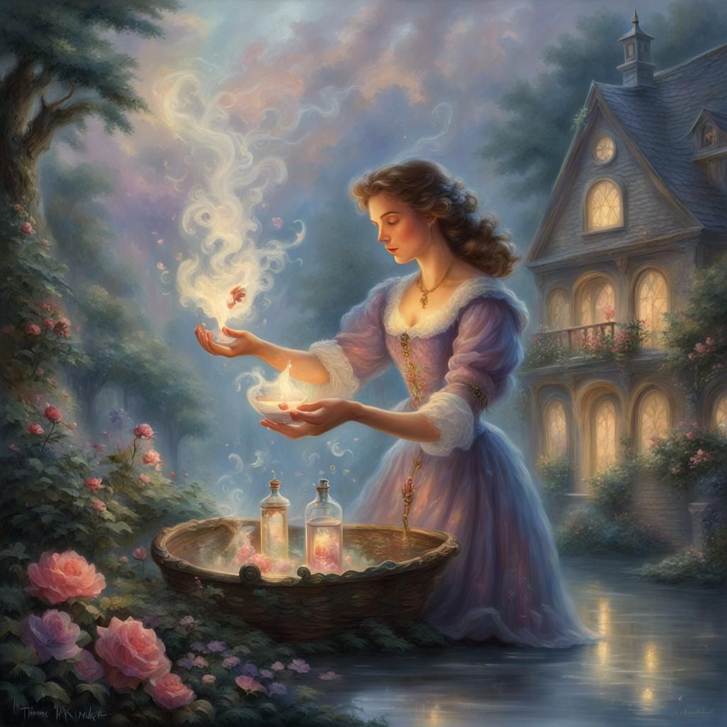 Ethereal Witch Casting Love Potion Spell