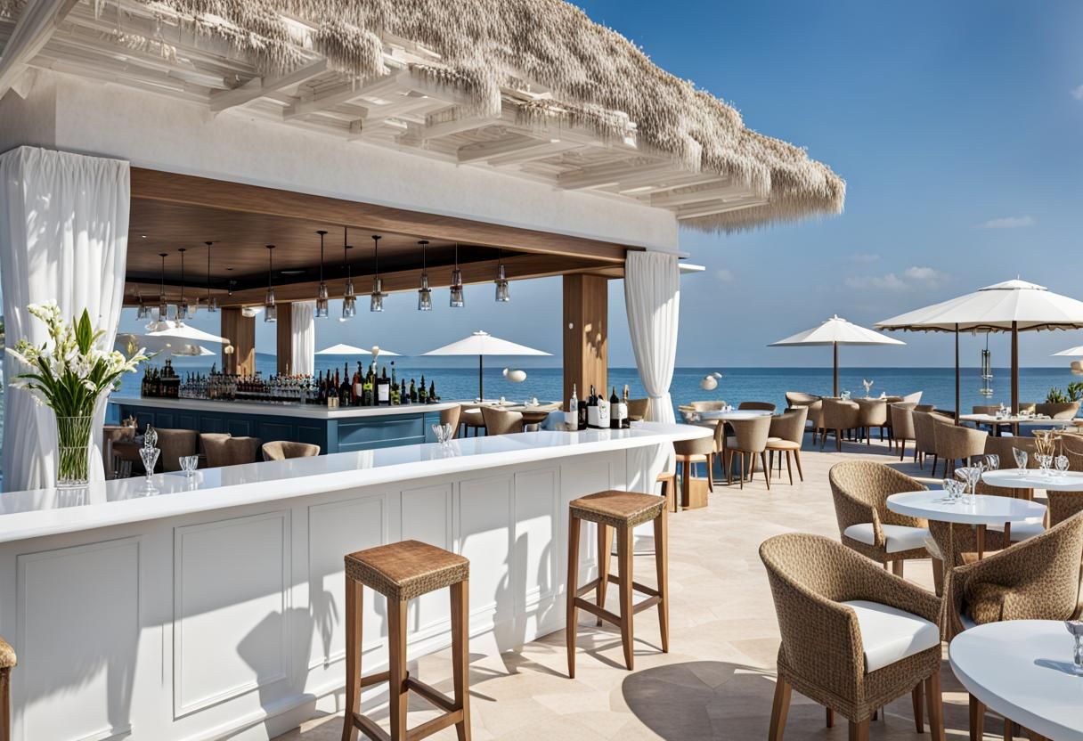 Luxury Seaside Bar with Coastal View
