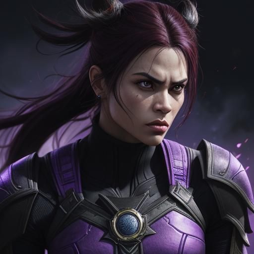 Katarina Alves in Iconic Purple Outfit: Tekken Concept Art