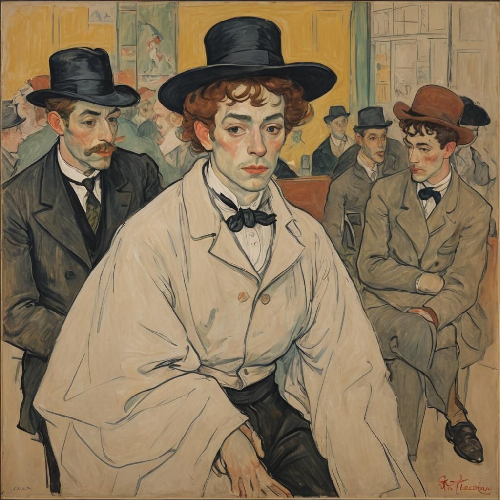 Prize Winners In The Toulouse-Lautrec Lookalike Contest
