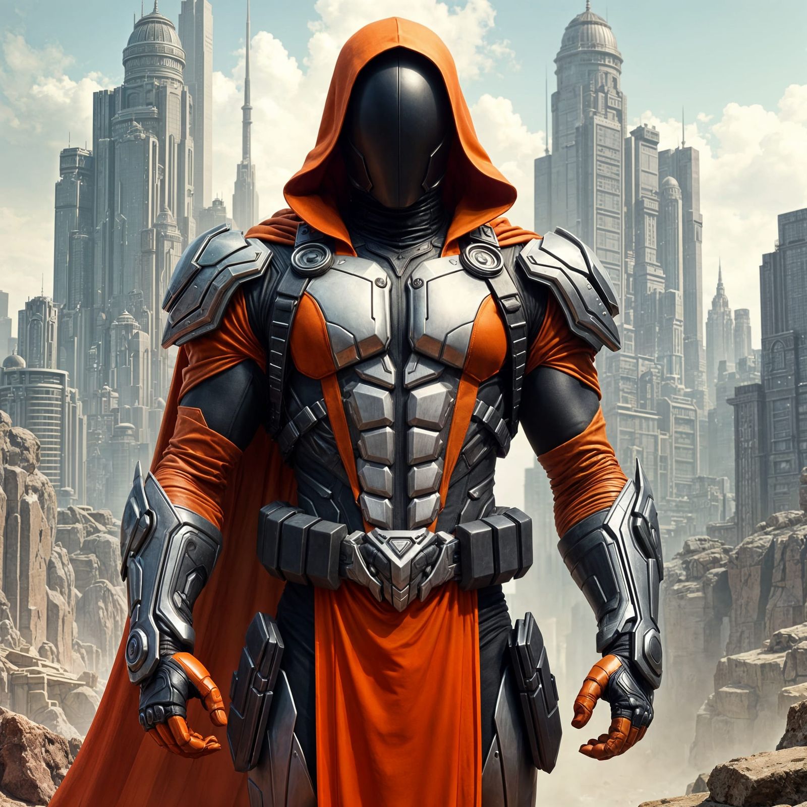 Futuristic Warrior in Modern Armor