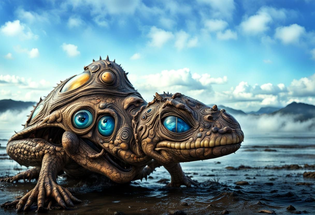 Photorealistic Aliens in Exotic Fashion, Hyperreal Photograp...