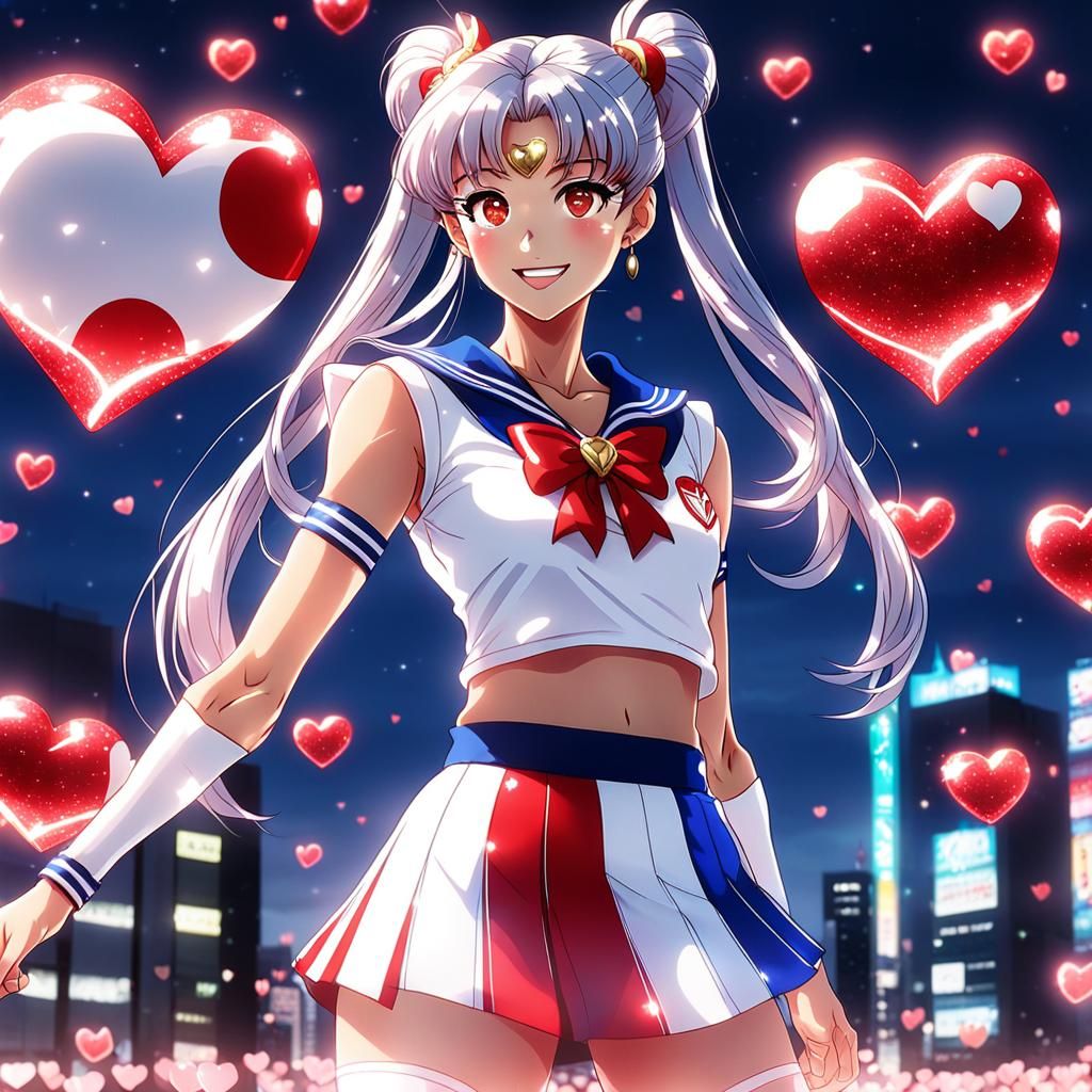 Anime Sailor Scout in 80s Manga Style