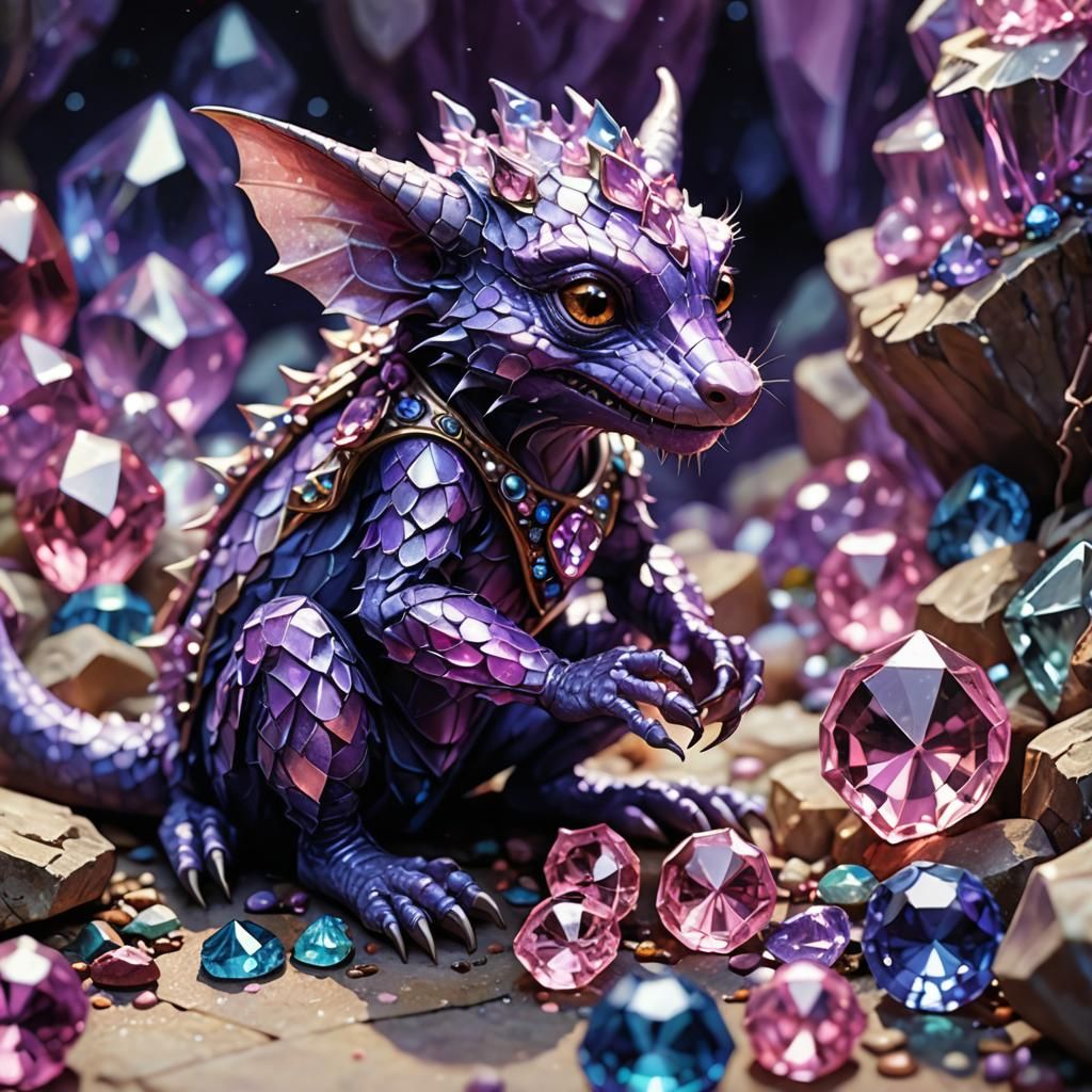 Gemstone Kobold in a Detailed Fantasy Illustration