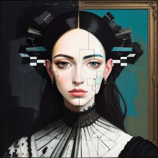 Glitch Art: Modern Twist on Classic Portrait