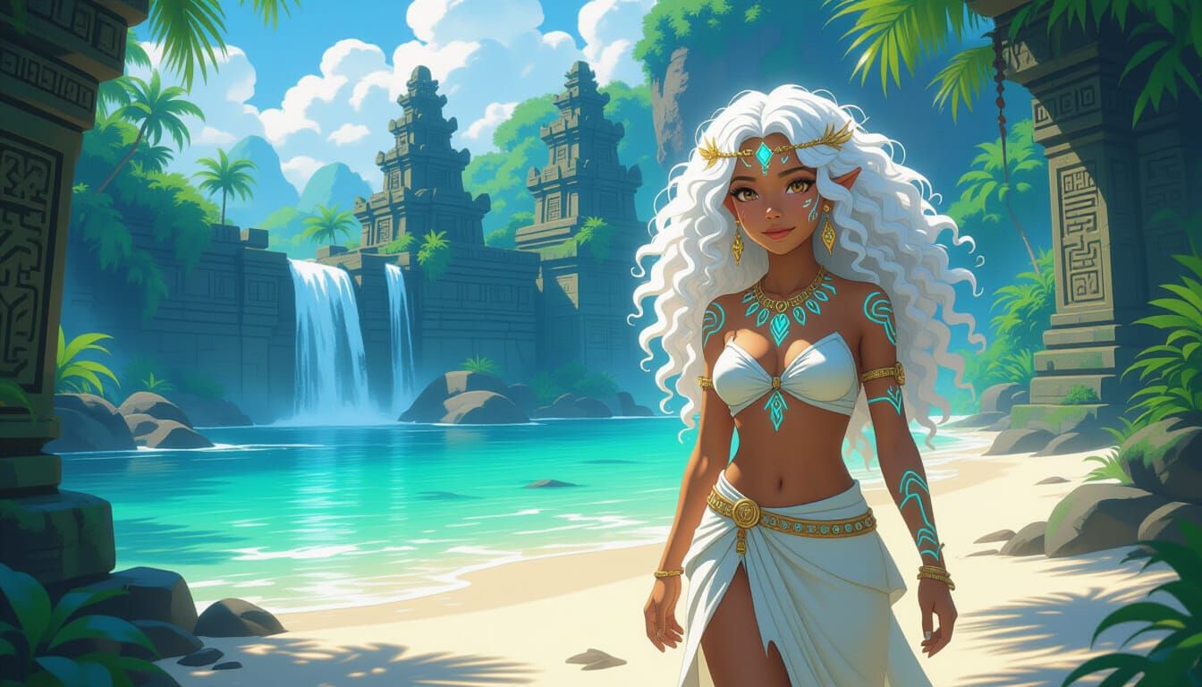 Atlantic Princess Kida on a Tropical Beach