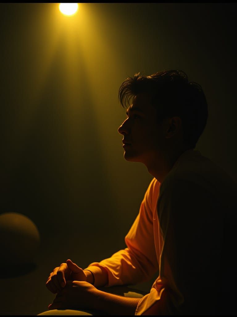 Dramatic Cinematic Still with Film Grain and Vignette