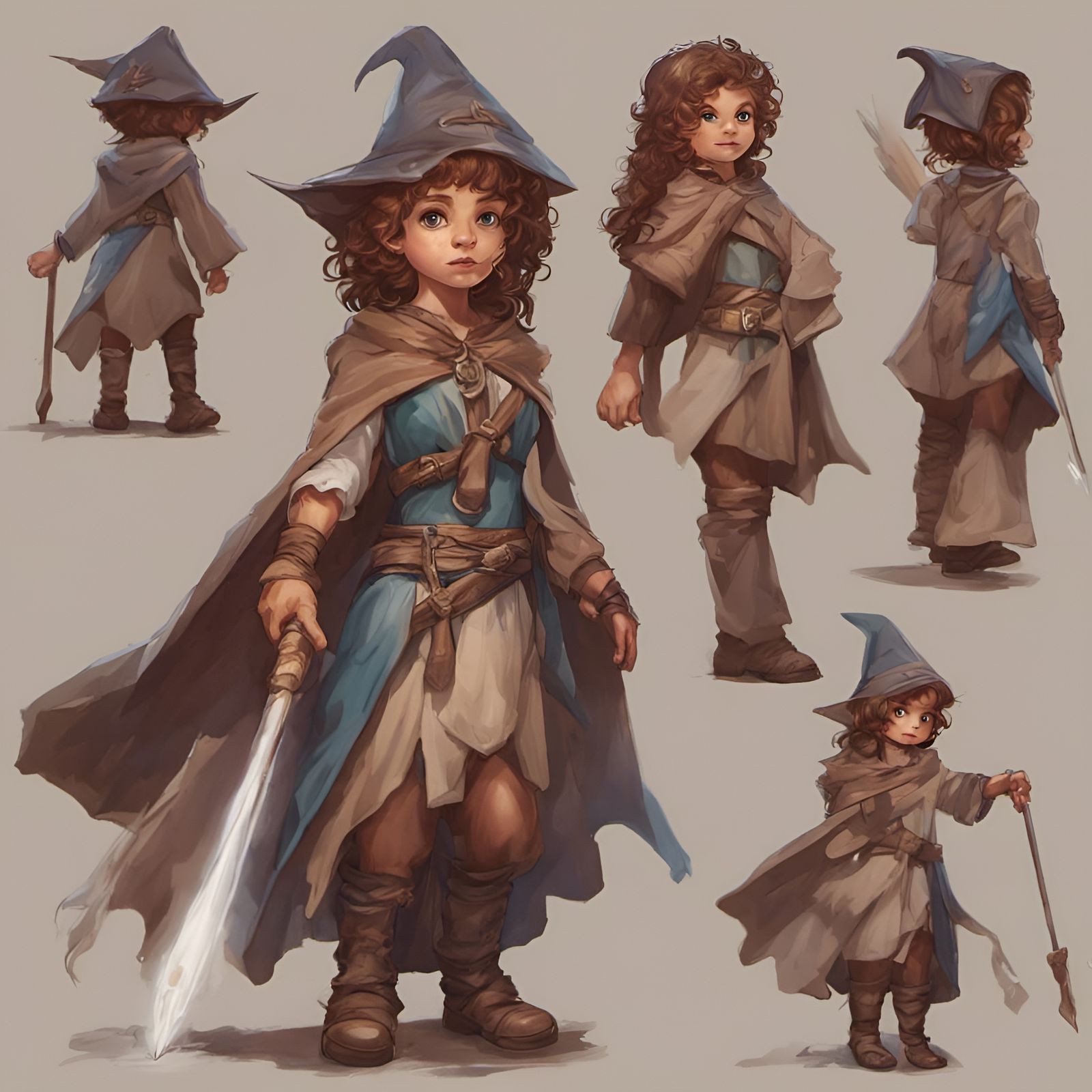 Halfling Female Wizard in Detailed Digital Painting