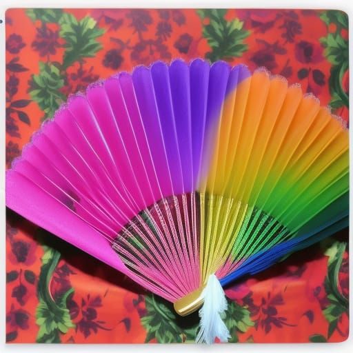 A lady's hand fan
