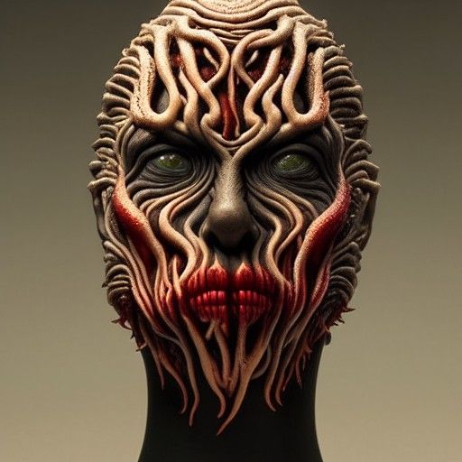 Venom Carnage Biopunk Portrait in Cel Shading