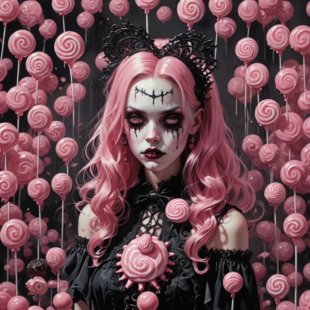 Sinister Gothic Pink Candy Art
