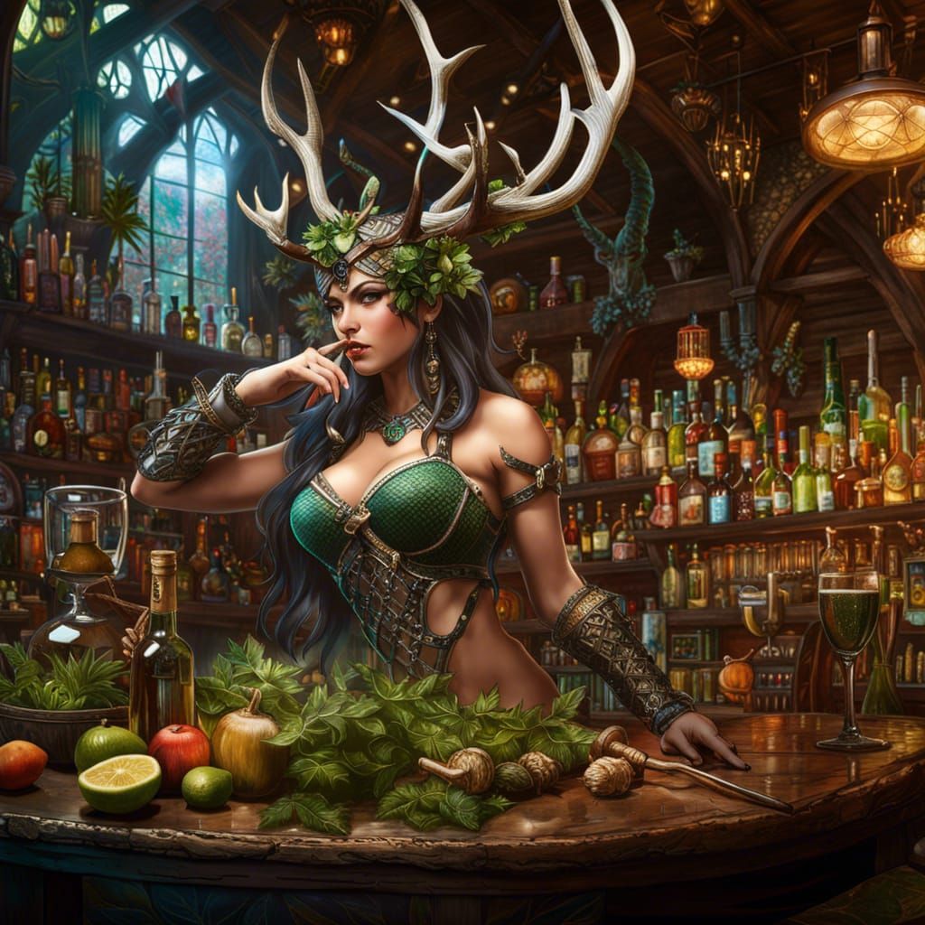 Dryad barkeep