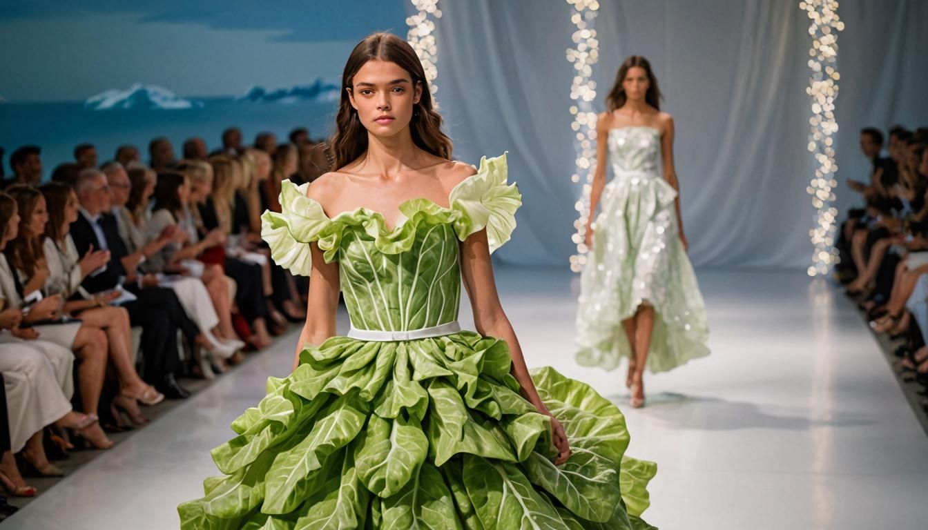 Iceberg Lettuce Dress at Fashion Show