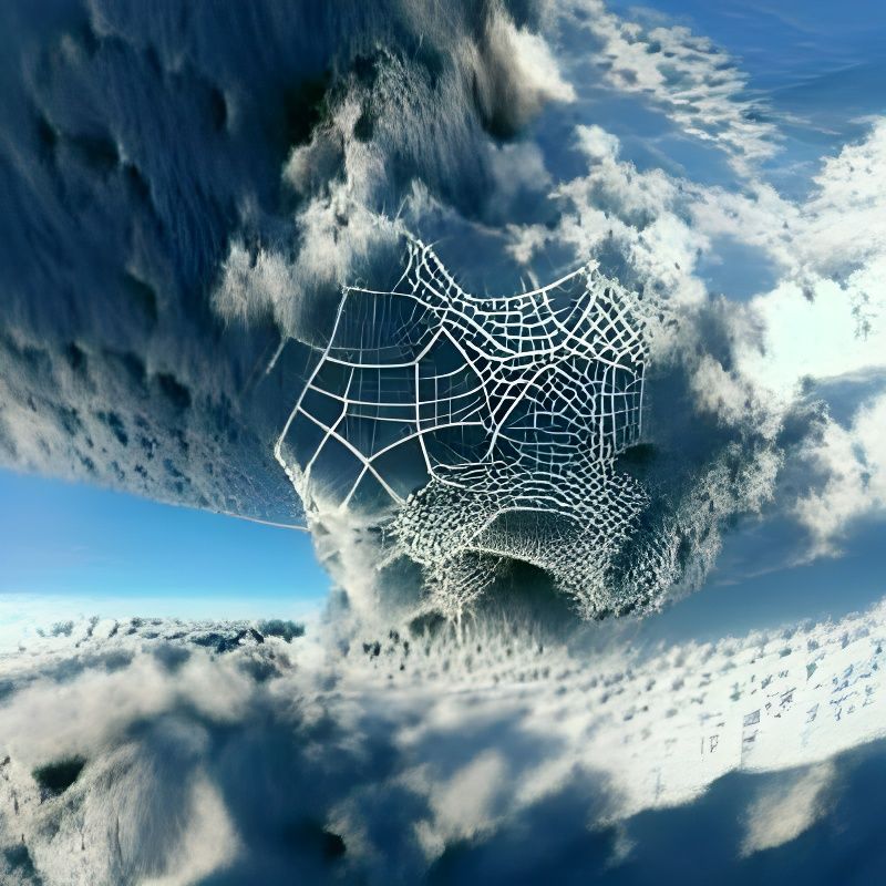 Cloud Spiderweb Rendered in 3ds Max