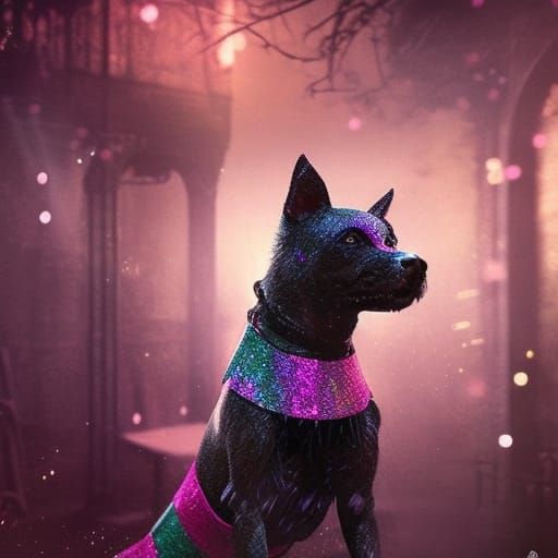 glitter dog