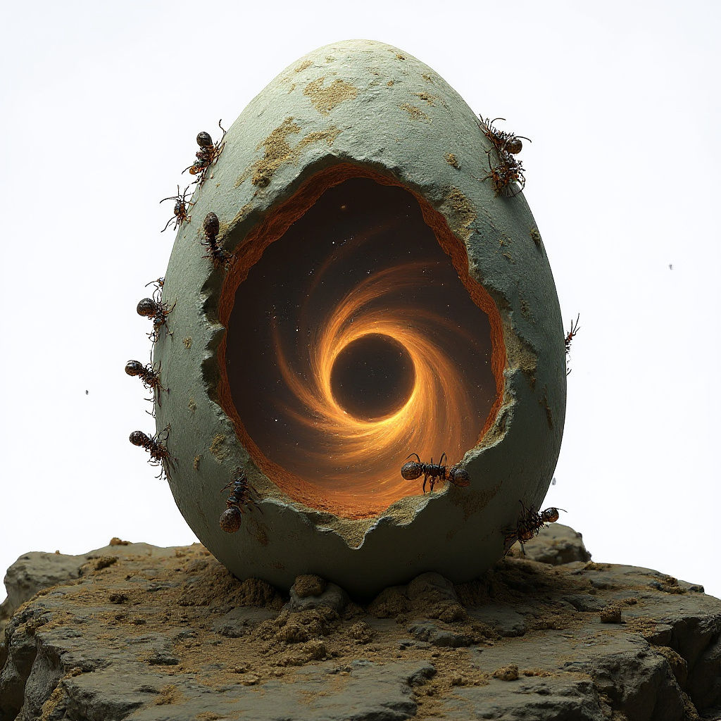 Cosmic Egg: Surreal Nebula Revelation