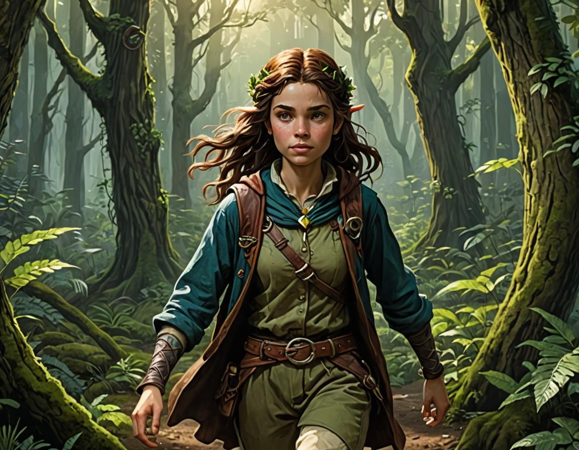 Elara's Forest Adventure in a Faraway Land